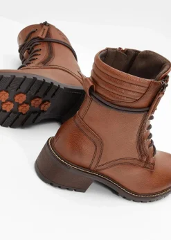 Sale Schnürboots in bequemer Weite Damen High Heels|Komfortschuhe