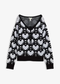 Damen bonprix Bekleidung·Umstandsmode|Strickmode|Jaquard Feinstrickpullover