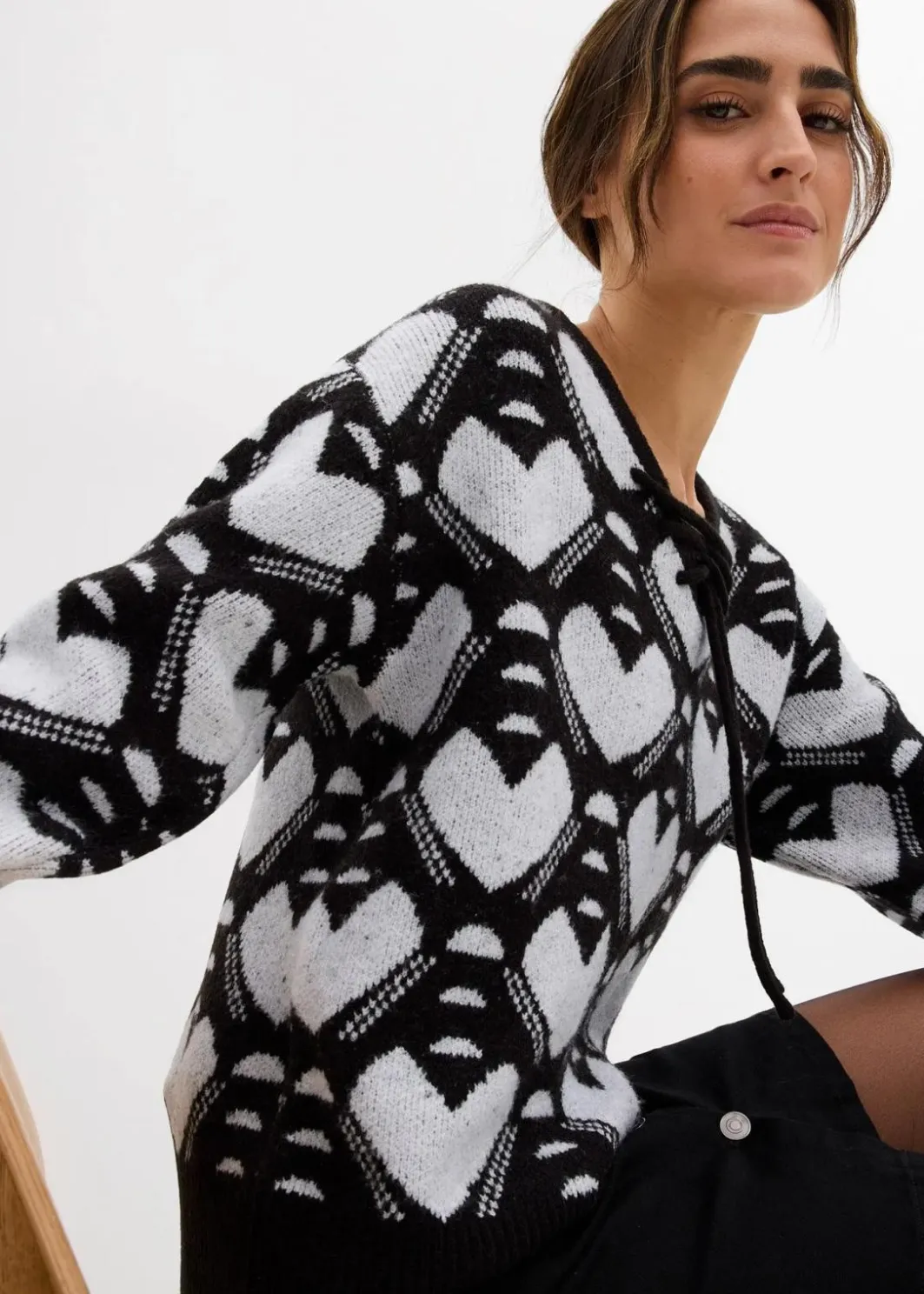 Damen bonprix Bekleidung·Umstandsmode|Strickmode|Jaquard Feinstrickpullover