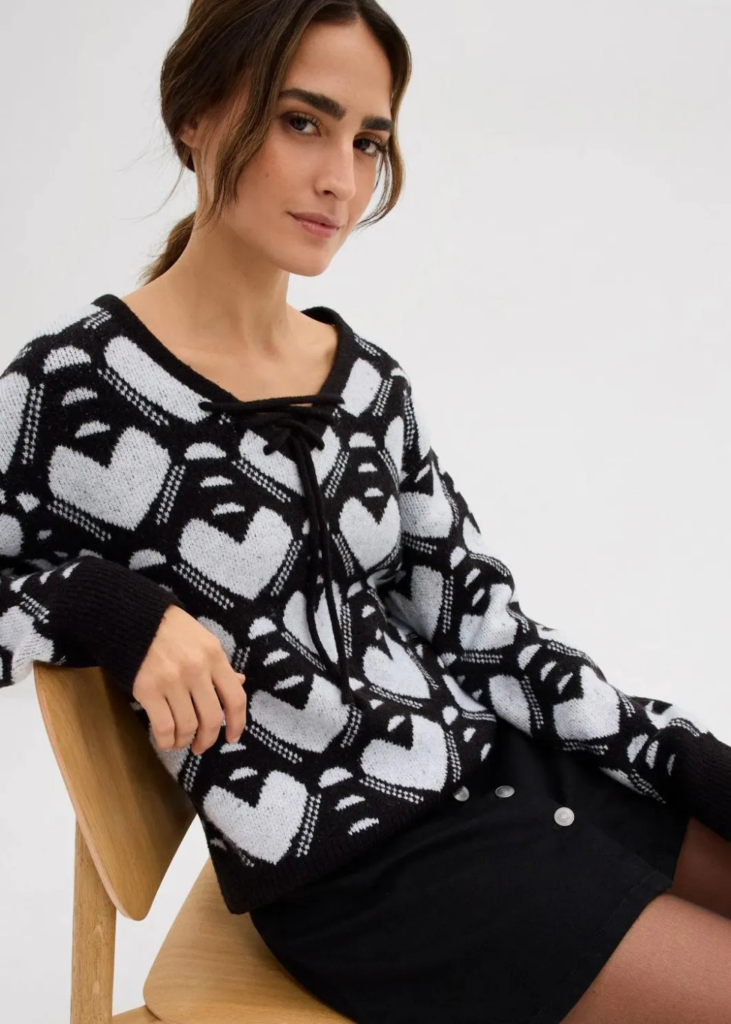 Damen bonprix Bekleidung·Umstandsmode|Strickmode|Jaquard Feinstrickpullover
