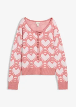 Outlet Jaquard Feinstrickpullover Damen Bekleidung·Umstandsmode|Strickmode