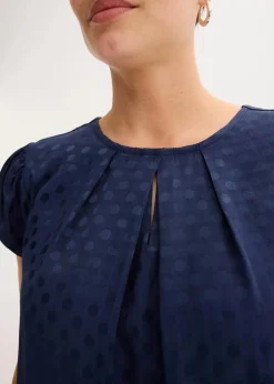 Outlet Jaquard-Kleid mit eingelegten falten Damen Bekleidung·Pullover & Strickjacken|Kleider
