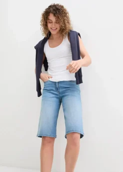 Damen bonprix Jeans|Shorts|Jeans Bermuda High Waist, Bequembund