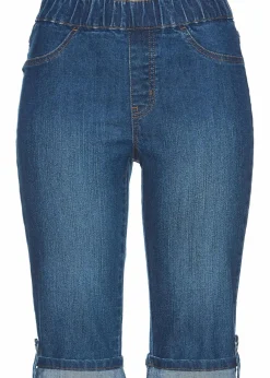 Damen bonprix Jeans|Shorts|Jeans Bermuda Mid Waist, Bequembund