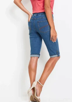 Damen bonprix Jeans|Shorts|Jeans Bermuda Mid Waist, Bequembund