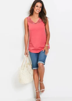 Damen bonprix Jeans|Shorts|Jeans Bermuda Mid Waist, Bequembund
