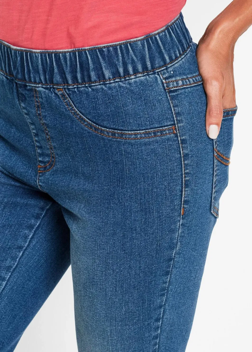 Damen bonprix Jeans|Shorts|Jeans Bermuda Mid Waist, Bequembund