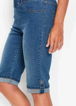 Damen bonprix Jeans|Shorts|Jeans Bermuda Mid Waist, Bequembund