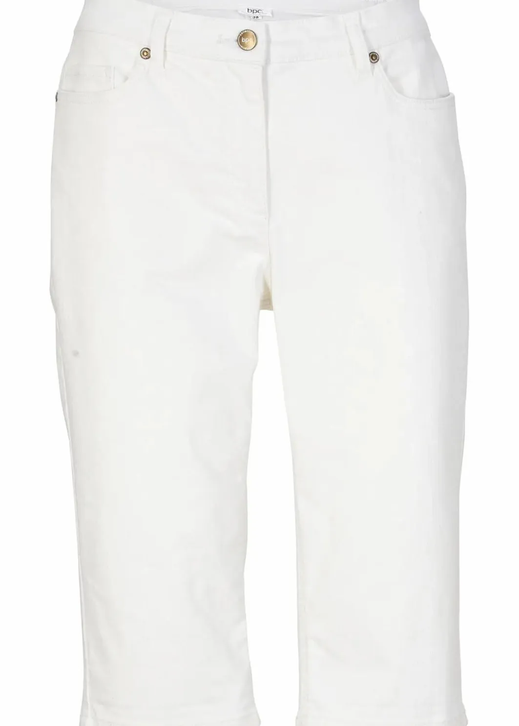 Jeans Bermuda Mid Waist mit gekrempeltem Saum Damen Jeans|Shorts