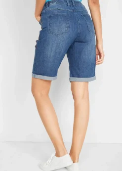 New Jeans Bermuda Mid Waist mit Stickerei und Bequembund Damen Bekleidung·Outdoorbekleidung|Bekleidung·Shirts & Tops