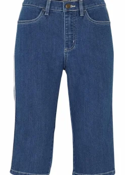 Damen bonprix Jeans|Shorts|Jeans Bermuda Slim Fit High Waist