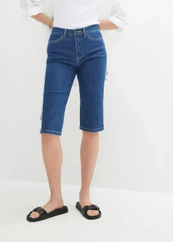 Damen bonprix Jeans|Shorts|Jeans Bermuda Slim Fit High Waist