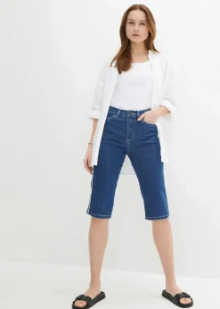Damen bonprix Jeans|Shorts|Jeans Bermuda Slim Fit High Waist