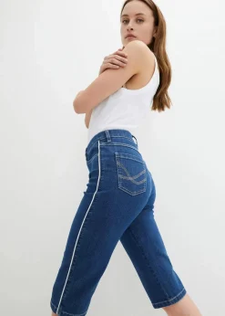 Damen bonprix Jeans|Shorts|Jeans Bermuda Slim Fit High Waist