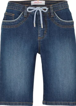 Outlet Jeans Bermuda Slim Fit Mid Waist Damen Jeans|Shorts