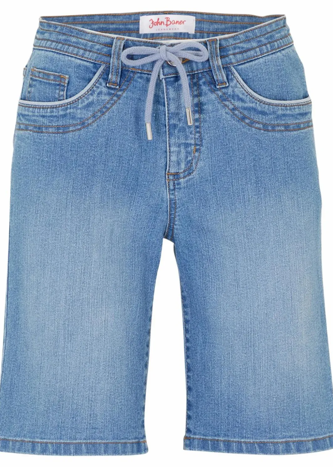 Damen bonprix Bekleidung·Outdoorbekleidung|Bekleidung·Shirts & Tops|Jeans Bermuda Slim Fit Mid Waist