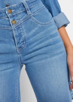 Damen bonprix Bekleidung·Outdoorbekleidung|Bekleidung·Shirts & Tops|Jeans Bermuda Slim Fit Mid Waist