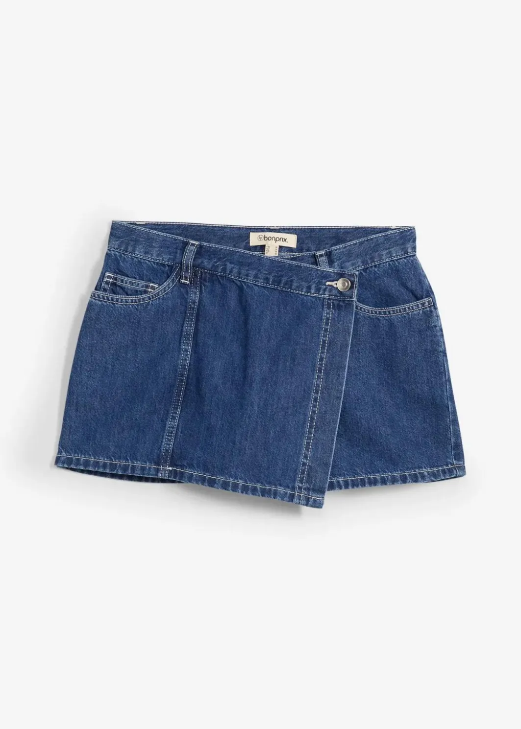 Damen bonprix Bekleidung·Outdoorbekleidung|Bekleidung·Shirts & Tops|Jeans Hosenrock, Mid Waist