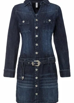 New Jeans Kleid mit Gürtel Damen Kleider
