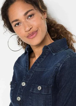 New Jeans Kleid mit Gürtel Damen Kleider
