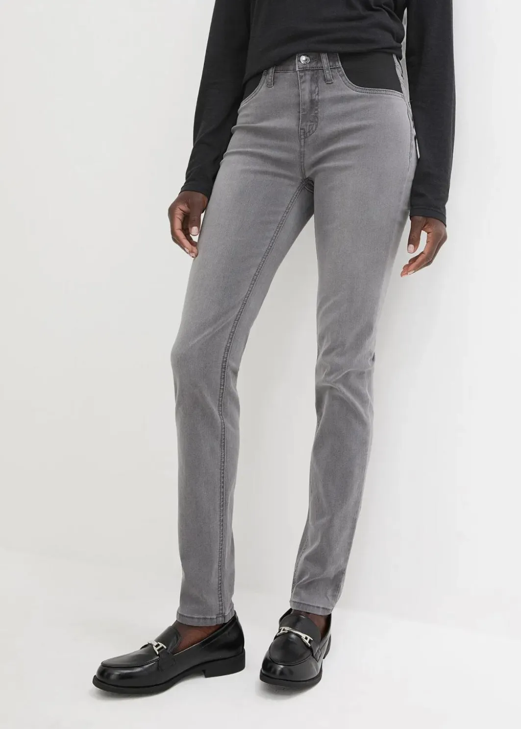 Damen bonprix Jeans|Kurzgrößen|Jeans mit Bequembund