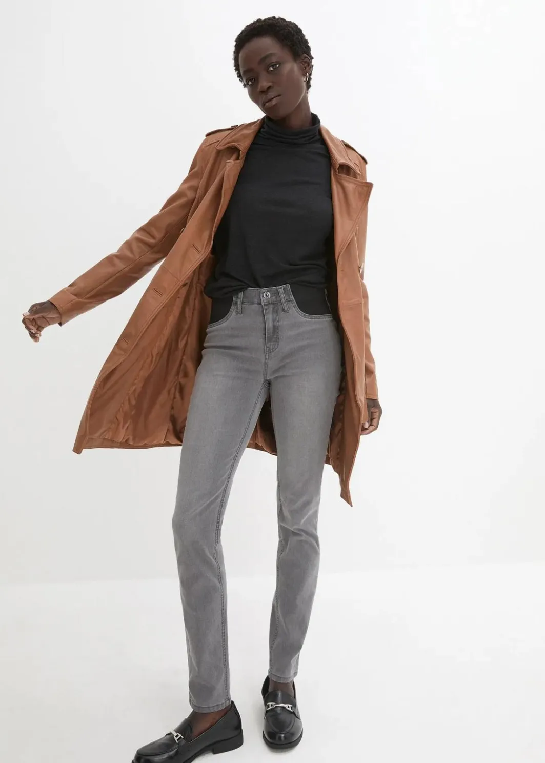 Damen bonprix Jeans|Kurzgrößen|Jeans mit Bequembund