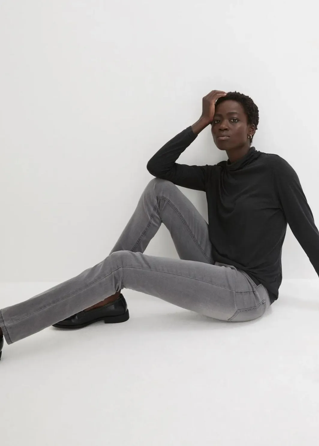 Damen bonprix Jeans|Kurzgrößen|Jeans mit Bequembund