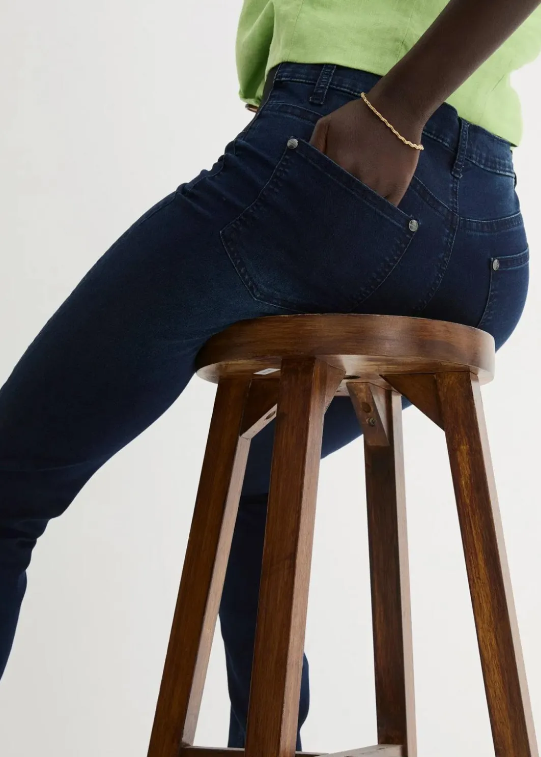 Damen bonprix Jeans|Kurzgrößen|Jeans mit Bequembund