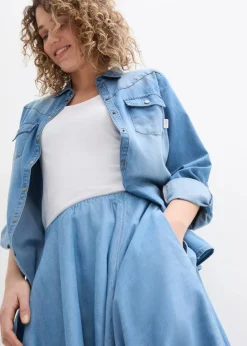 Best Jeans Rock, High Waist, Bequembund Damen Röcke