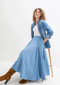 Best Jeans Rock, High Waist, Bequembund Damen Röcke