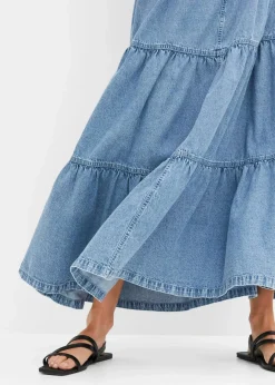 Sale Jeans Stufenrock mit Knopfleiste Damen Bekleidung·Sportbekleidung|Röcke