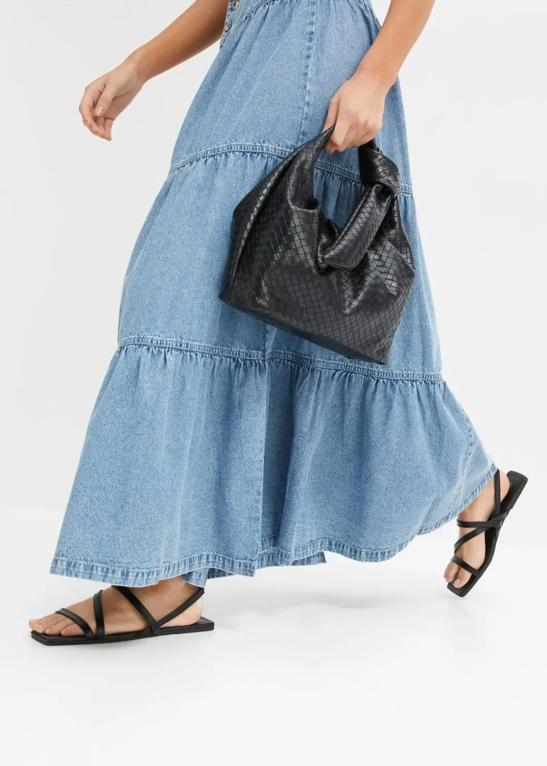 Sale Jeans Stufenrock mit Knopfleiste Damen Bekleidung·Sportbekleidung|Röcke