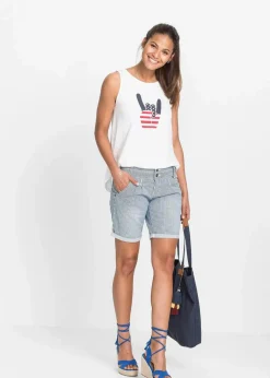New Jeans-Bermuda Low Waist Damen Shorts|Jeans