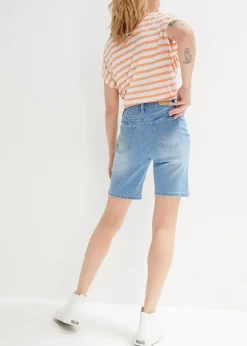 Sale Jeans-Bermuda Mid Waist Damen Jeans|Shorts