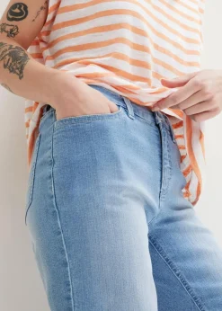 Sale Jeans-Bermuda Mid Waist Damen Jeans|Shorts