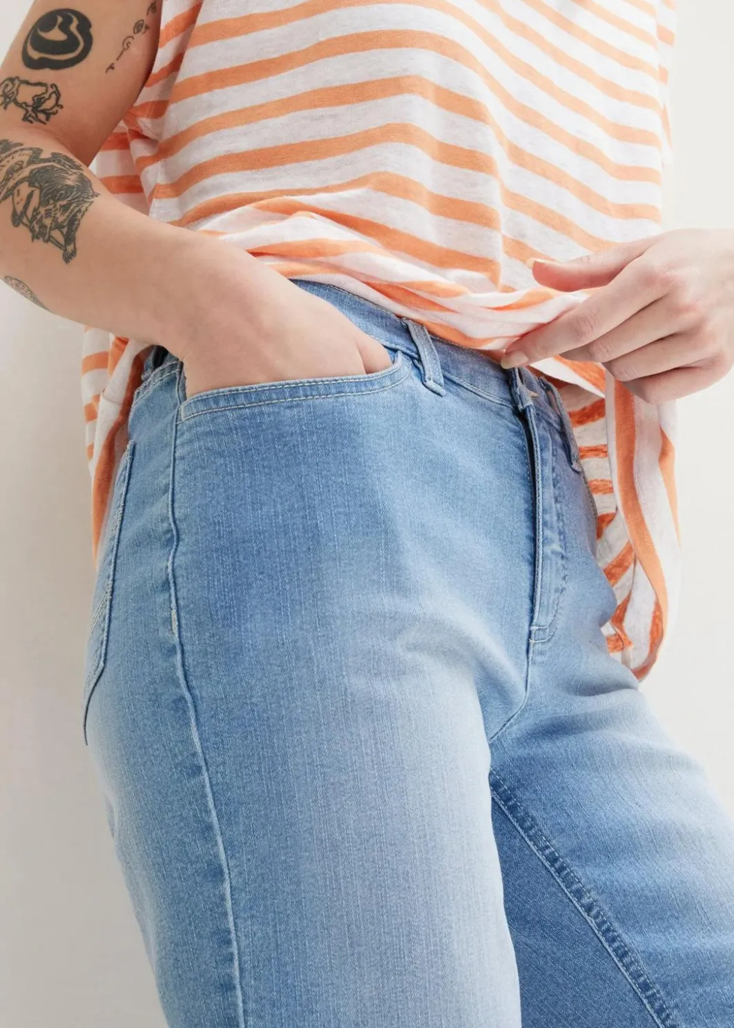 Sale Jeans-Bermuda Mid Waist Damen Jeans|Shorts