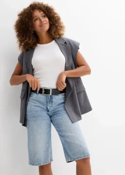 Damen bonprix Jeans|Shorts|Jeans-Bermuda Mid Waist, Low Stretch
