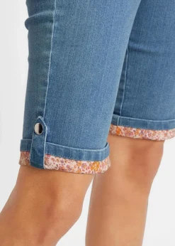 Discount Jeans-Bermuda mit farbigem Aufschlag Damen Bekleidung·Outdoorbekleidung|Shorts