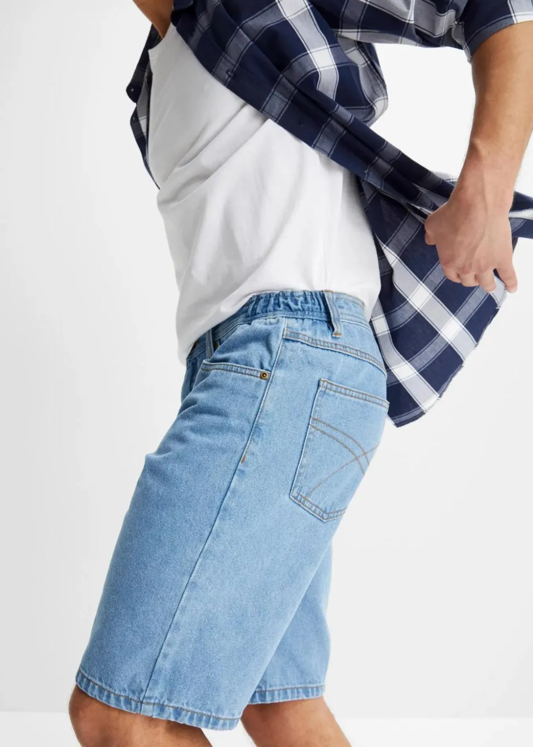 Hot Jeans-Bermuda mit Komfortbund, Classic Fit Herren Jeans|Shorts