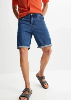 Discount Jeans-Bermuda mit Komfortbund, Classic Fit Herren Große Größen|Shorts