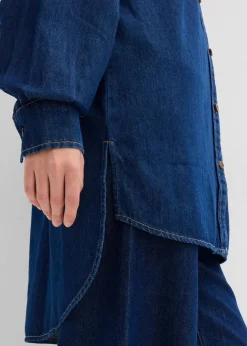 Damen bonprix Bekleidung·Jacken & Mäntel|Blusen & Tuniken|Jeansbluse aus schwerem Denim, reine Baumwolle, Oversized