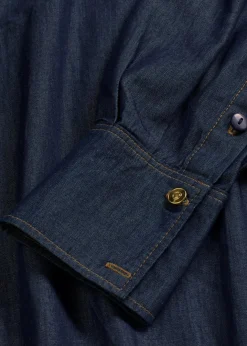 Damen bonprix Bekleidung·Jacken & Mäntel|Blusen & Tuniken|Jeansbluse mit hohen Manschetten