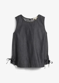 Outlet Jeans-Blusentop aus Bio-Baumwolle Damen Blusen & Tuniken|Shirts & Tops