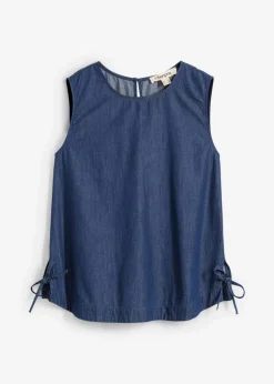 Damen bonprix Shirts & Tops|Blusen & Tuniken|Jeans-Blusentop aus Bio-Baumwolle