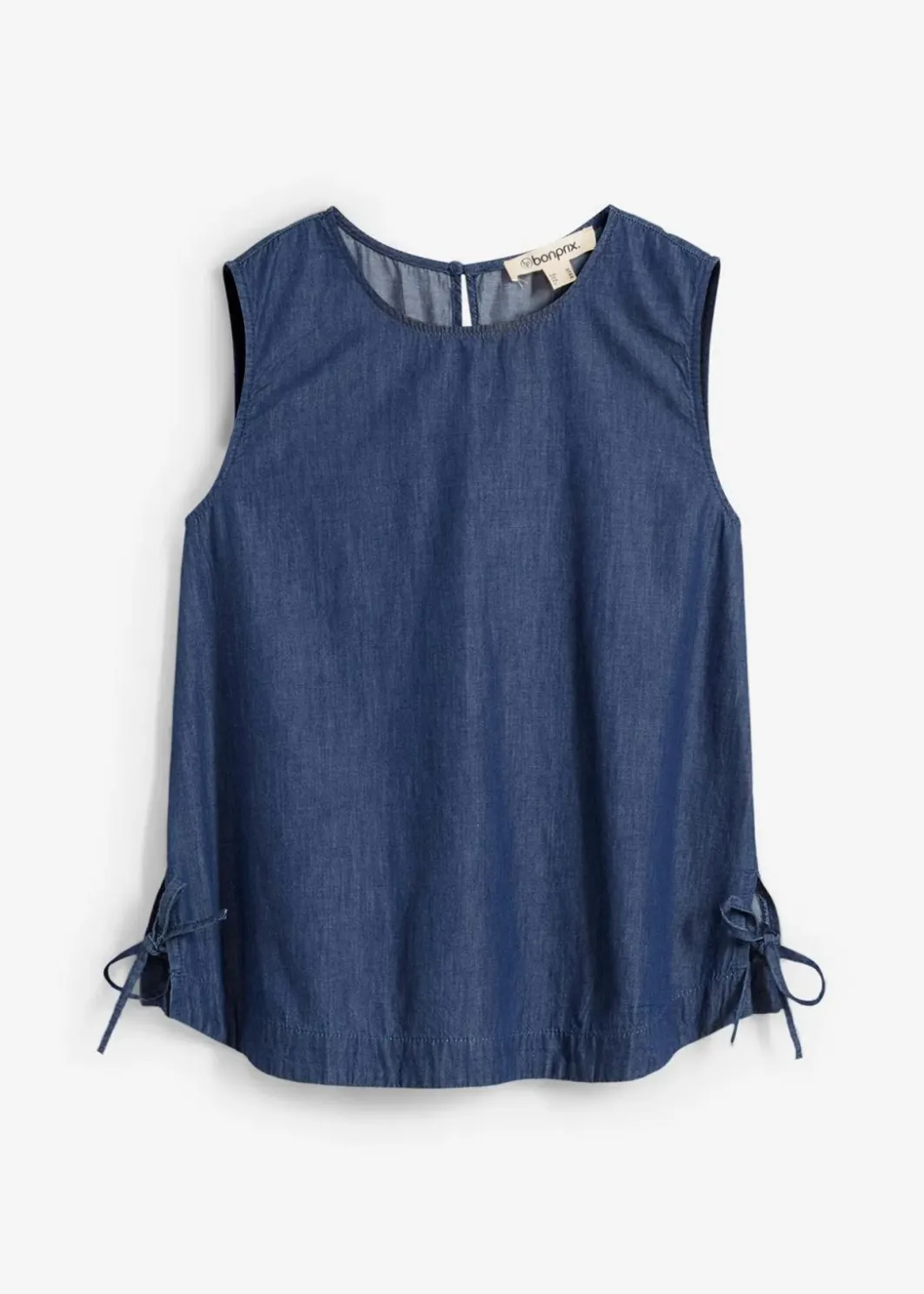 Damen bonprix Shirts & Tops|Blusen & Tuniken|Jeans-Blusentop aus Bio-Baumwolle