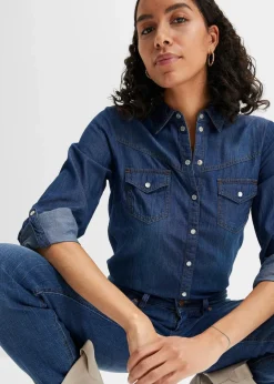 Damen bonprix Bekleidung·Jacken & Mäntel|Blusen & Tuniken|Jeanshemd
