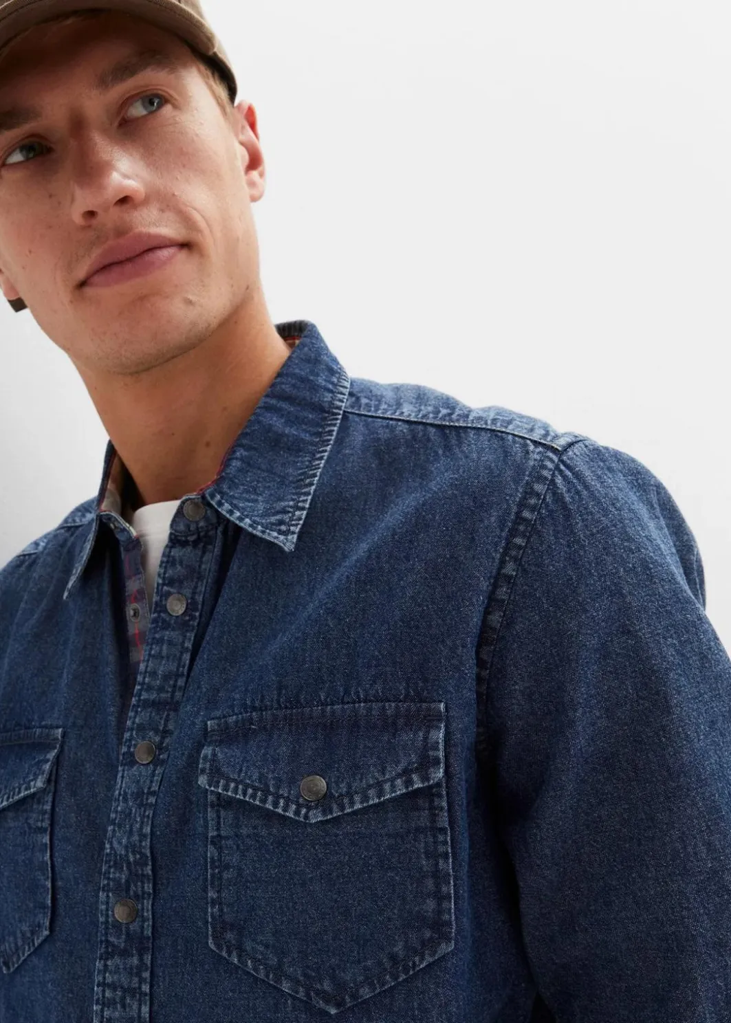 Herren bonprix Hemden|Große Größen|Jeanshemd aus reiner Baumwolle