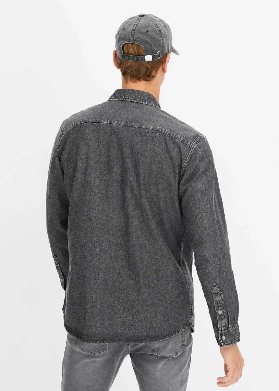 Clearance Jeanshemd aus reiner Baumwolle Herren Hemden|Große Größen