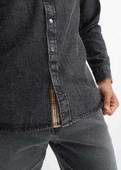 Clearance Jeanshemd aus reiner Baumwolle Herren Hemden|Große Größen