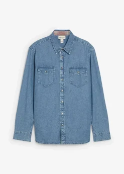Herren bonprix Große Größen|Hemden|Jeanshemd aus reiner Baumwolle